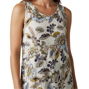 Old Navy Women’s Floral Tank Top Cream Blue Size Large